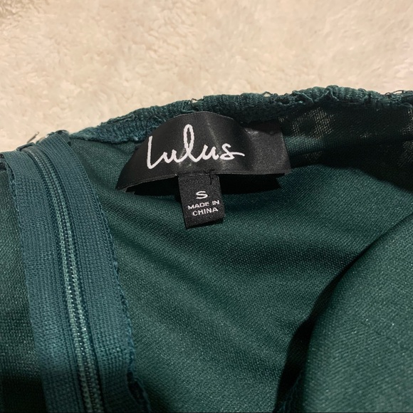 Lulus Divine Nights Forest Green Lace Strapless Midi Dress - Picture 5 of 6